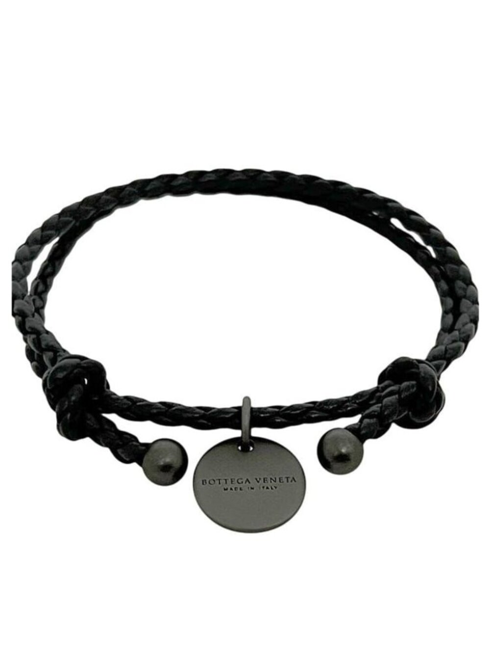 Bottega Veneta Bracelet Intrecciato Leather Black